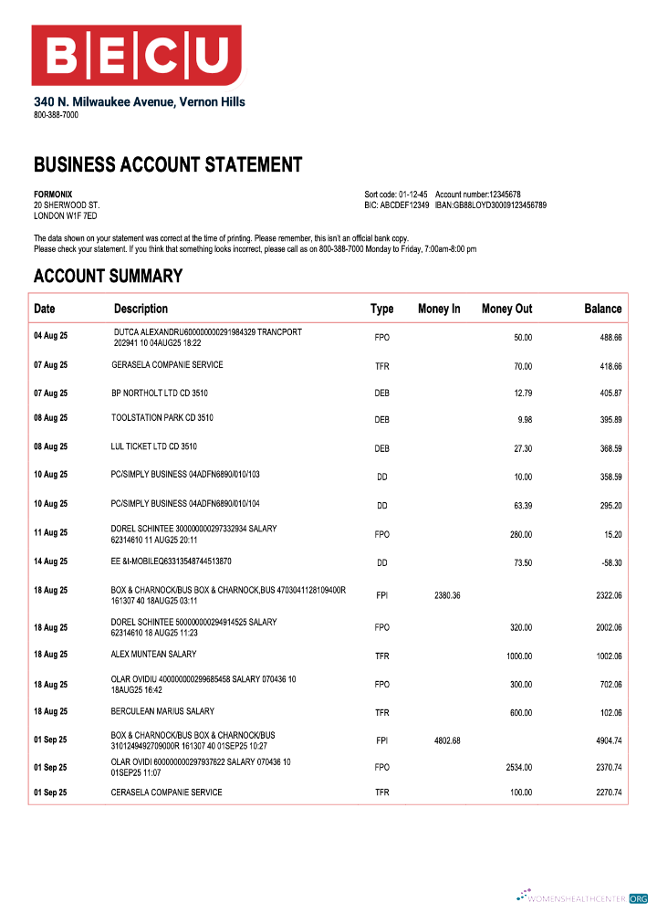 Download USA BECU organization statement Word and PDF template Photoshop template